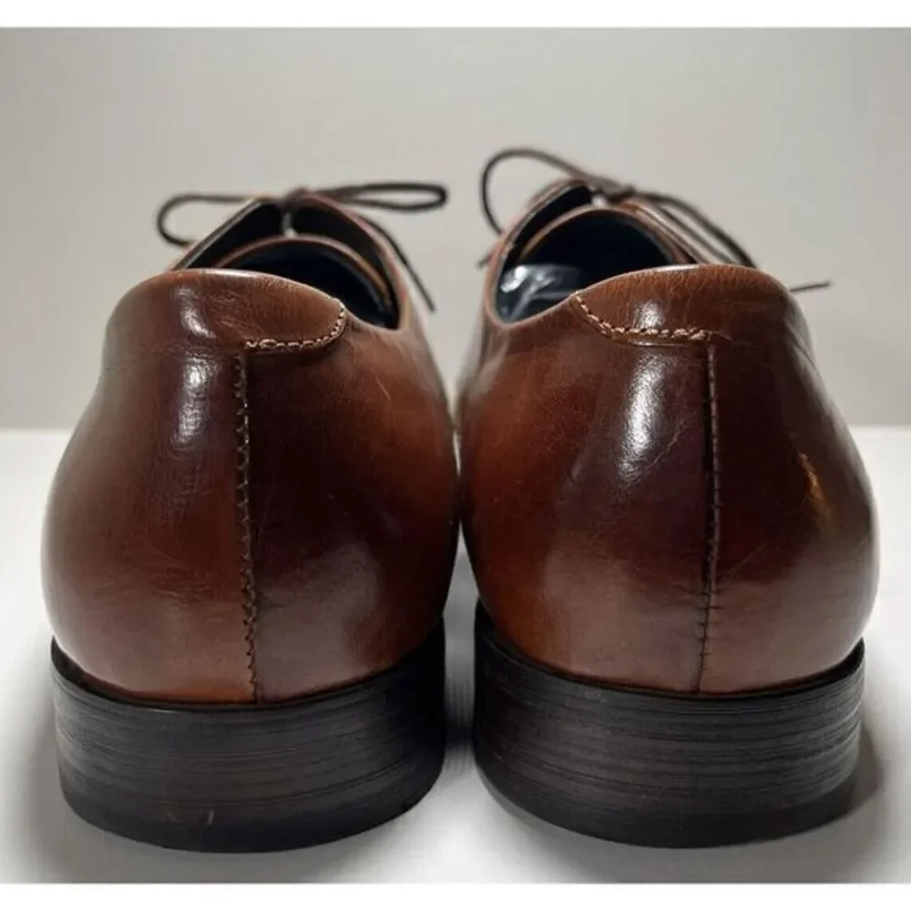 Kenneth Cole New York Men's Army Chief Li Cap‎ Toe Oxfords Cognac Shoes 10M